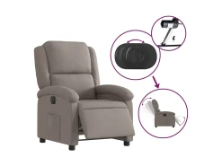 New Poltrona elétrica reclinável tecido cinzento-acastanhado SHL148283 Poltrona