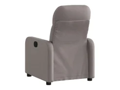 New Poltrona elétrica reclinável tecido cinzento-acastanhado Poltrona