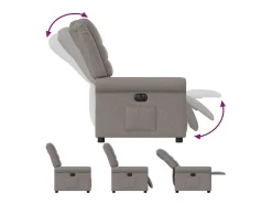 Poltrona elétrica reclinável tecido cinzento-acastanhado SHL965458* Discount