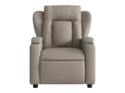 Poltrona elétrica reclinável tecido cinzento-acastanhado*vidaxl New