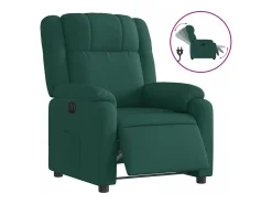 vidaxl Poltrona*Poltrona elétrica reclinável tecido -escuro Verde