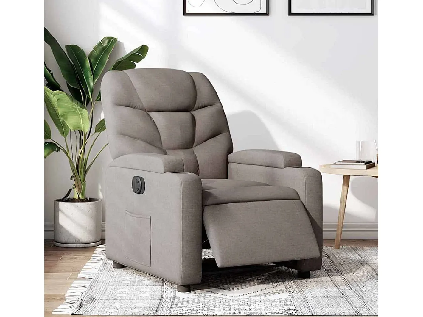 Poltrona elétrica reclinável tecido cinzento-acastanhado SHL991934* Sale