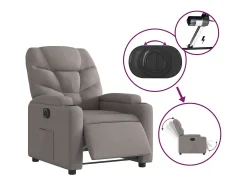 Poltrona elétrica reclinável tecido cinzento-acastanhado SHL991934* Sale