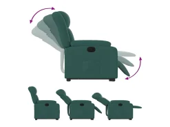 vidaxl Poltrona*Poltrona elétrica reclinável/elevatória tecido -escuro Verde
