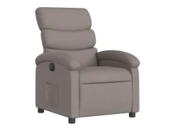 Clearance Poltrona elétrica reclinável tecido cinzento-acastanhado SHL373676 Poltrona