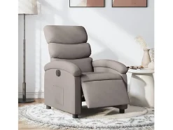 Clearance Poltrona elétrica reclinável tecido cinzento-acastanhado SHL373676 Poltrona