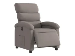 Clearance Poltrona elétrica reclinável tecido cinzento-acastanhado SHL373676 Poltrona