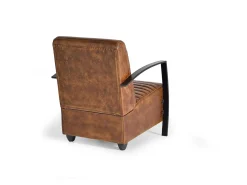 Poltrona em couro marrom e metal^Giner y colomer Discount