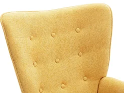 Vente-unique Poltrona*Poltrona em tecido mostarda acolchoado. Estilo escandinavo. VATELY Amarelo