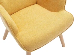 Vente-unique Poltrona*Poltrona em tecido mostarda acolchoado. Estilo escandinavo. VATELY Amarelo