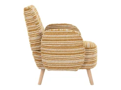 Hauss Spole Poltrona*Poltrona em tecido bouclé - Pés em madeira Amarelo mostarda