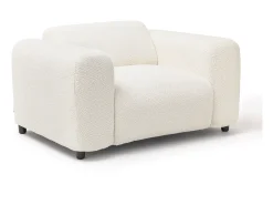 New Poltrona em tecido bouclé estilo design POGNI de Poltrona
