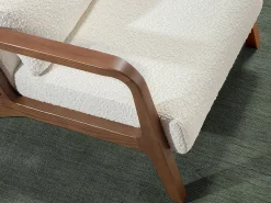 Angel Cerda Poltrona*Poltrona em tecido branco 5100 Bege