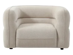 Vente-unique Poltrona*Poltrona em tecido chenille produto eco-responsável TALIENA Bege