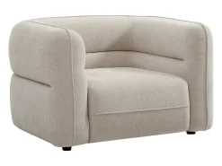 Vente-unique Poltrona*Poltrona em tecido chenille produto eco-responsável TALIENA Bege