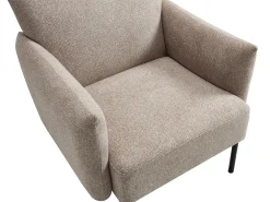 Vente-unique Poltrona*Poltrona em tecido texturizado de cor GERALDIA Bege