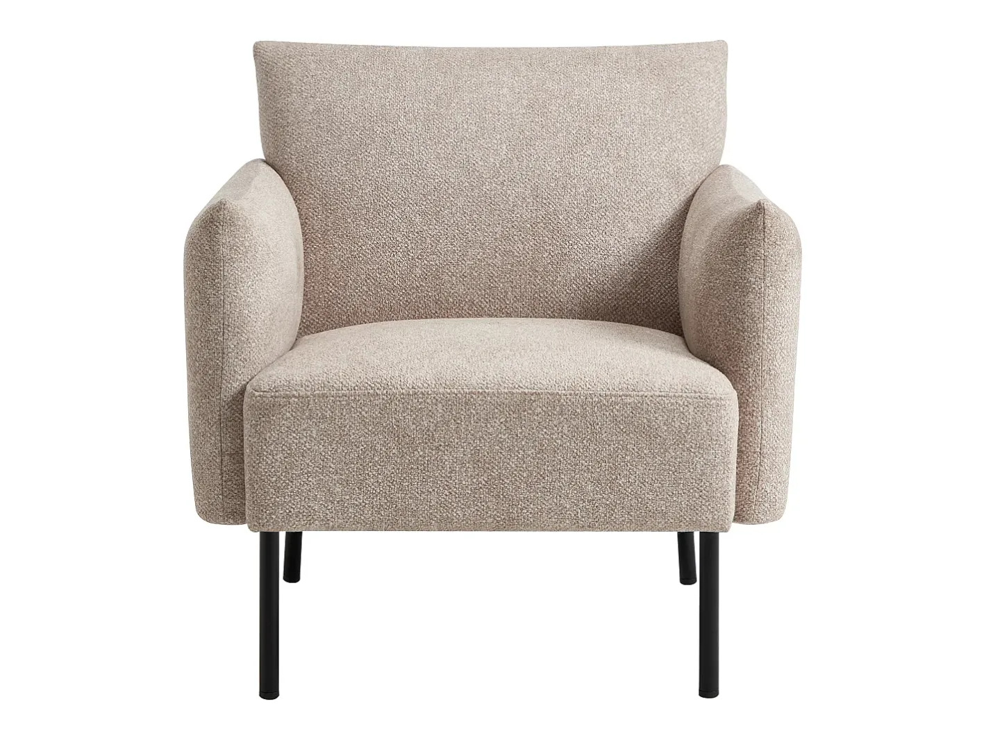 Vente-unique Poltrona*Poltrona em tecido texturizado de cor GERALDIA Bege