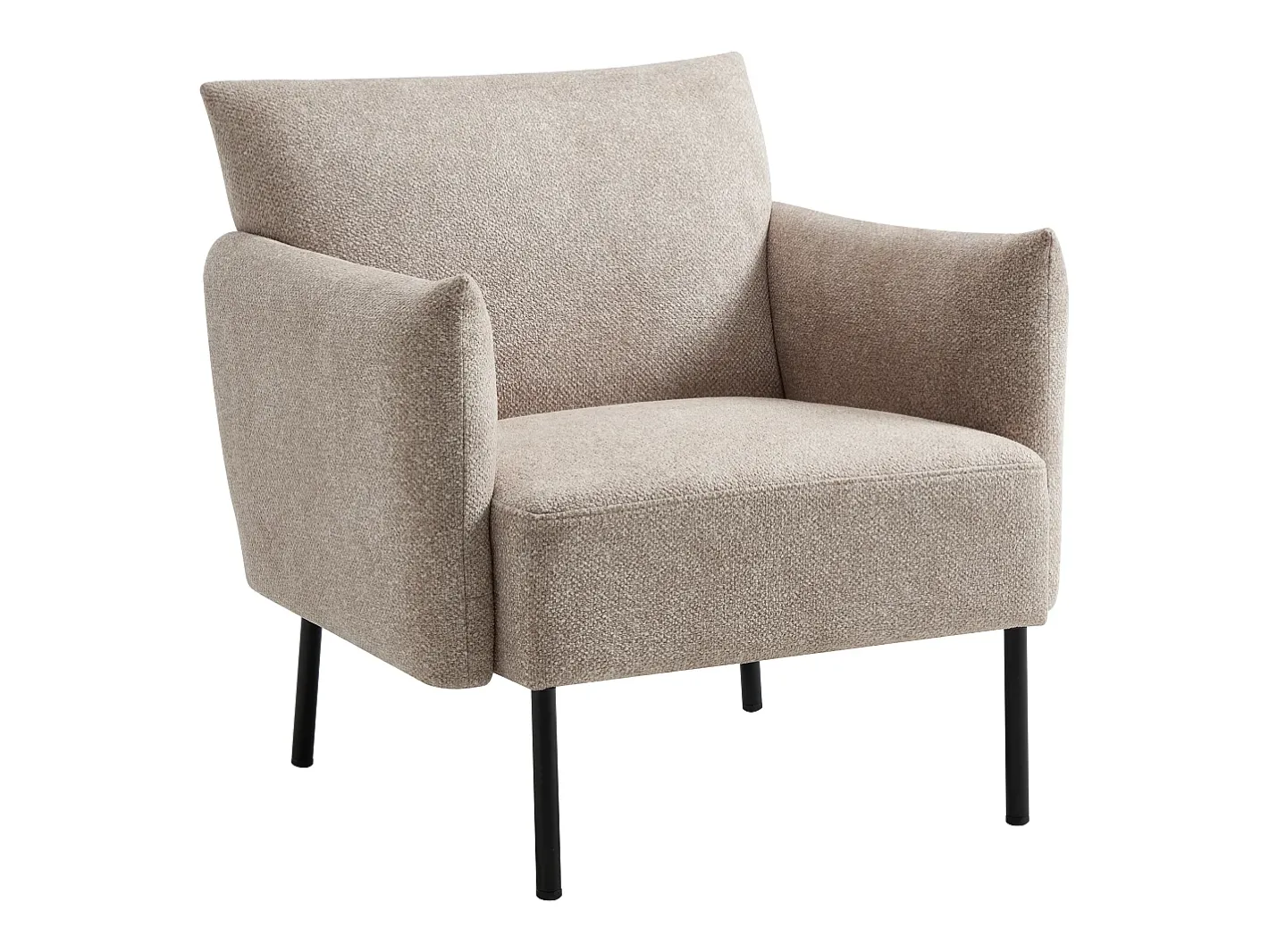 Vente-unique Poltrona*Poltrona em tecido texturizado de cor GERALDIA Bege