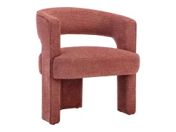 Vente-unique Poltrona*Poltrona em tecido texturizado cor - FONTANOVA Terracota