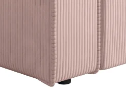 Poltrona em veludo canelado cor-de-rosa pó de estilo design AMELIA*Vente-unique Discount