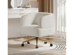 Best Poltrona giratória - 71 x 60 x 71 cm - com 5 rodízios - rotação de 360° - chenille - Poltrona