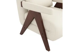 Poltrona individual 64x68,5x93 cm - conversível 3 em 1 - estofada - linho - bege + marrom^ModernLuxe Sale