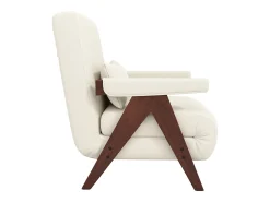 Poltrona individual 64x68,5x93 cm - conversível 3 em 1 - estofada - linho - bege + marrom^ModernLuxe Sale