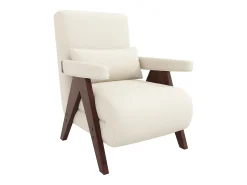 Poltrona individual 64x68,5x93 cm - conversível 3 em 1 - estofada - linho - bege + marrom^ModernLuxe Sale