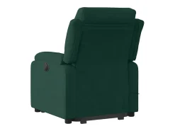 vidaxl Poltrona*Poltrona massagens elevatória elétrica veludo -escuro Verde