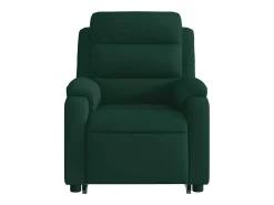 vidaxl Poltrona*Poltrona massagens elevatória elétrica veludo -escuro Verde