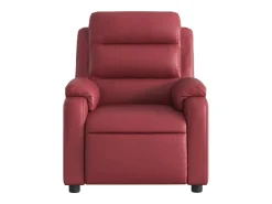 vidaxl Poltrona*Poltrona massagens reclinável couro artificial tinto Vermelho