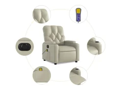 Best Poltrona massagens reclinável elétrica couro artificial SHL4077 Poltrona