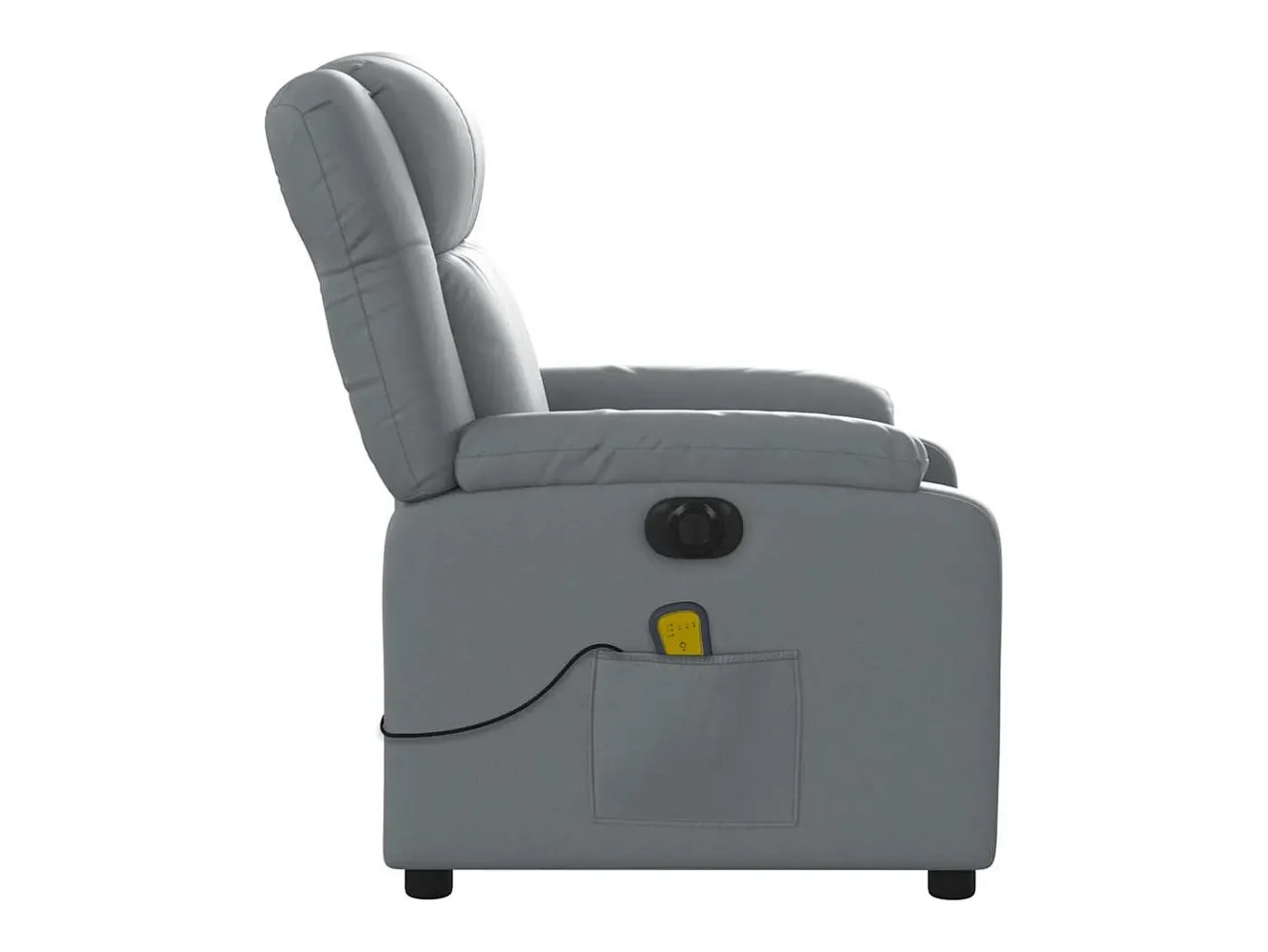 vidaxl Poltrona*Poltrona massagens reclinável elétrica couro artif. Cinzento