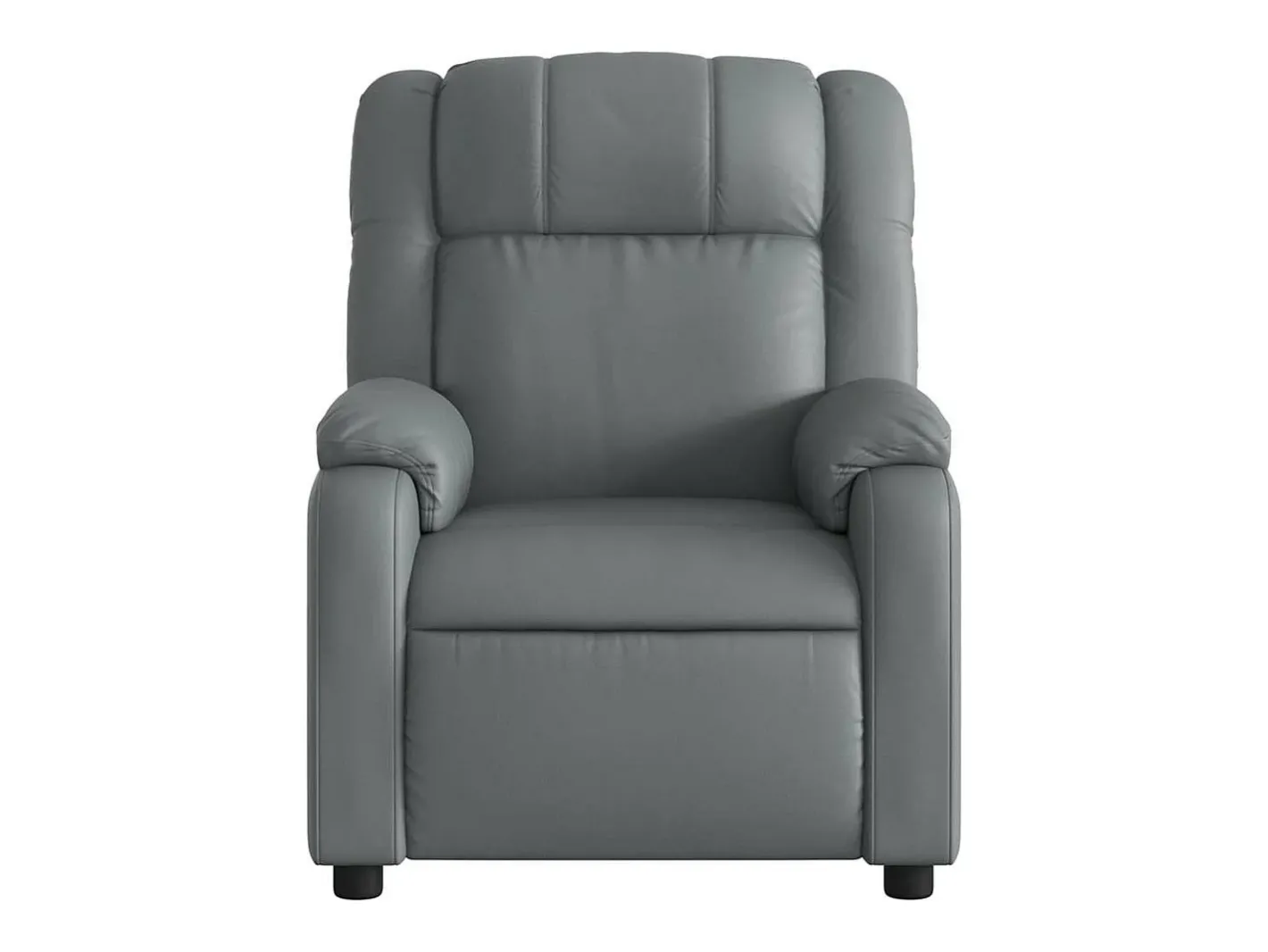 vidaxl Poltrona*Poltrona massagens reclinável elétrica couro artif. Cinzento