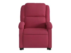 vidaxl Poltrona*Poltrona massagens reclinável elevatória veludo tinto Vermelho