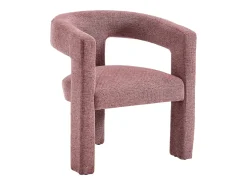 Vente-unique Poltrona*Poltrona moderna em tecido texturizado cor vermelho FAVINA Rosa