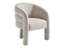 Maison Céphy Poltrona*Poltrona moderna em tecido texturizado de cor ZELUVA Bege