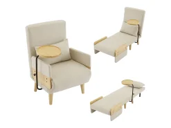 New Poltrona moderna 62x67x88 cm - Poltrona conversível 3 em 1 - Com função de cama - Poltrona dobrável estofada - Poltrona