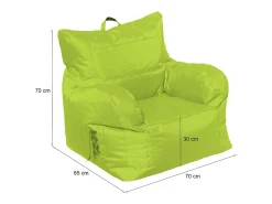 Talamo Italia Poltrona*Poltrona Ossidiana, Assento almofadado, Sofá individual de sala, Cadeira com braços, Fabricado em Itália, 75x65 h70 cm, Verde