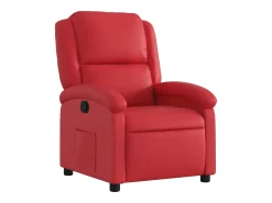 vidaxl Poltrona*Poltrona reclinável couro artificial Vermelho