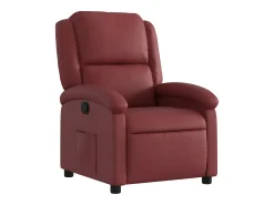 vidaxl Poltrona*Poltrona reclinável couro artificial tinto Vermelho