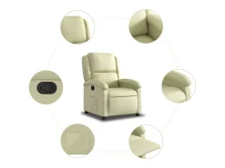 Best Poltrona reclinável couro genuíno cor SHL27584 Poltrona