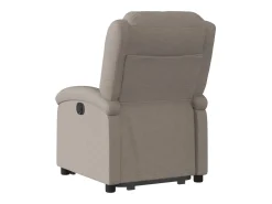 vidaxl Poltrona*Poltrona reclinável elevatória tecido cinzento-acastanhado Taupe