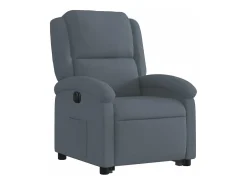 vidaxl Poltrona*Poltrona reclinável elevatória elétrica veludo -escuro Cinzento