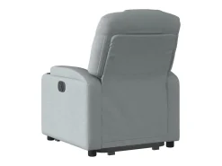 vidaxl Poltrona*Poltrona reclinável elevatória tecido -claro Cinzento