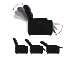 vidaxl Poltrona*Poltrona reclinável elevatória couro artificial Preto