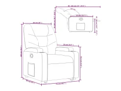 vidaxl Poltrona*Poltrona reclinável elevatória couro artificial Preto