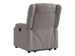 vidaxl Poltrona*Poltrona reclinável elevatória elétrica cinza-acastanhado Taupe