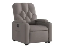 vidaxl Poltrona*Poltrona reclinável elevatória elétrica cinza-acastanhado Taupe