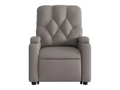 vidaxl Poltrona*Poltrona reclinável elevatória elétrica cinza-acastanhado Taupe